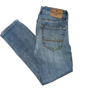 Abercrombie Kids Light Wash Distressed Super Skinny Jean